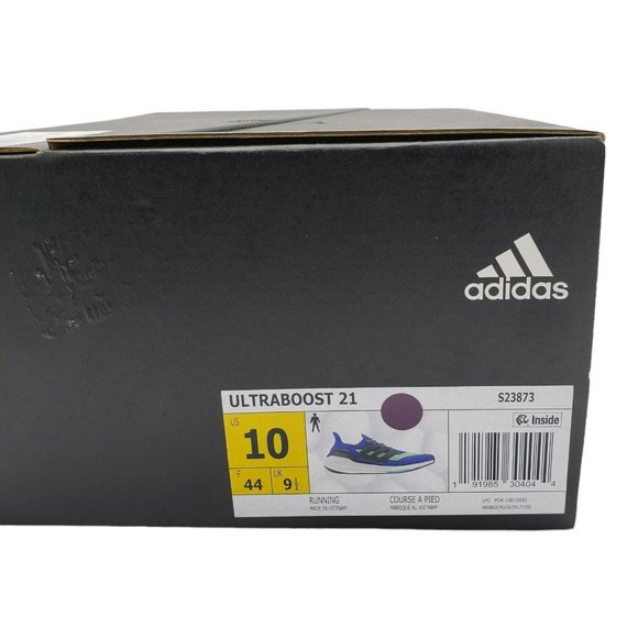 Adidas Ultraboost 21 Running Sneakers Mens Blue Green S23873 - Picture 10 of 12